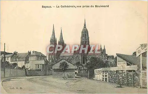 Cartes postales Bayeux La Cathedrale vue prise du Boulevard