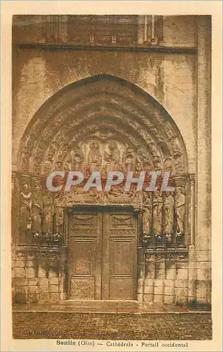 Ansichtskarte AK Senlis Oise Cathedrale Portail occidental