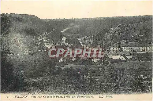 Ansichtskarte AK Avallon Vue sur Cousin le Pont prise des Promenades