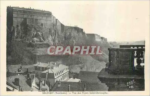 Cartes postales Belfort Territoire Vue des Tours Saint Christophe