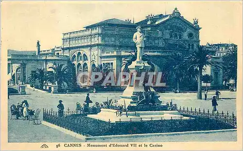 Cartes postales Cannes Monument d Edouard Vil et le Casino