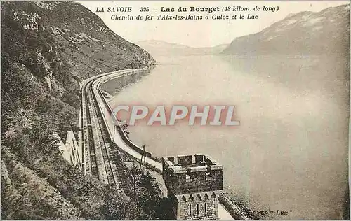 Ansichtskarte AK La Savoie Lac du Bouget Chemin de fer d Aix les Bains a Culoz et le Lac