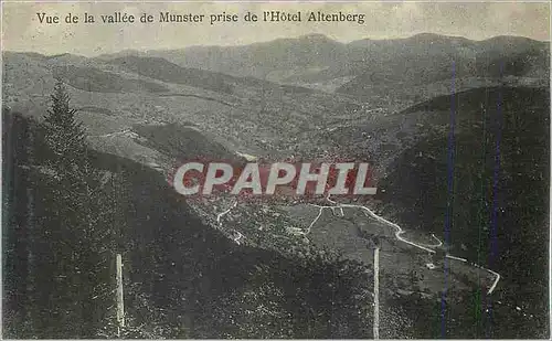 Cartes postales Vue de la vallee de Munster prise de l Hotel Altenberg