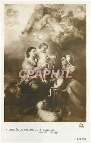 Ansichtskarte AK Musee du Louvre B E Murillo Sainte Famille