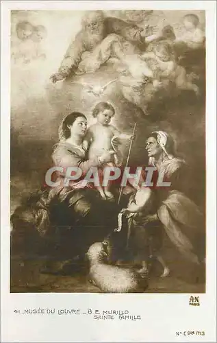 Cartes postales Musee du Louvre B E Murillo Sainte Famille