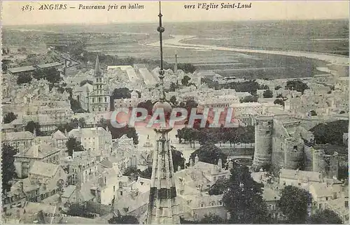 Cartes postales Angers Panorama pris en ballon vers l Eglise Saint Laud