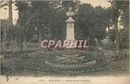 Cartes postales Roanne Monument Populle
