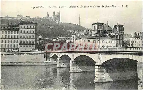 Cartes postales Lyon Le Pont Tilsitt Abside de St Jean et Coteau de Fourvieres