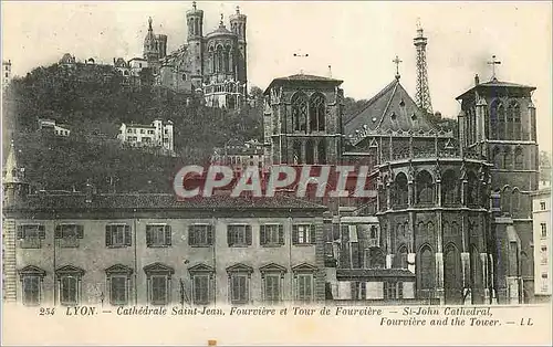 Ansichtskarte AK Lyon Cathedrale Saint Jean Fourviere et Tour de Fourviere