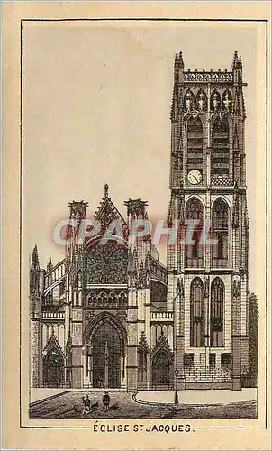 Moderne Karte Dieppe Eglise St Jacques