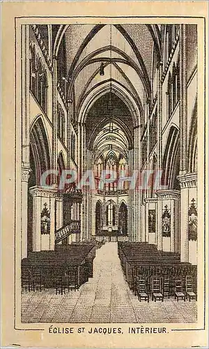 Cartes postales Eglise St Jacques Interieur Dieppe