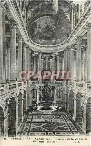 Cartes postales Versailles Le Chateau Interieur de la Chapelle Orgue