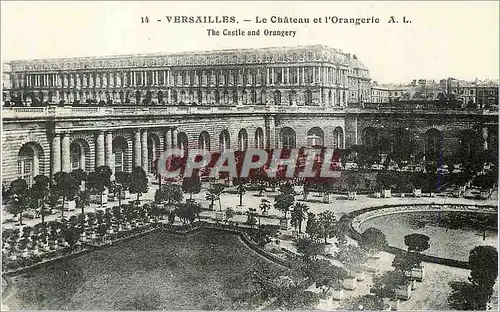 Cartes postales Versailles Le Chateau et l Orangerie