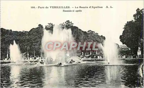 Cartes postales Parc de Versailles Le Bassin d Apollon