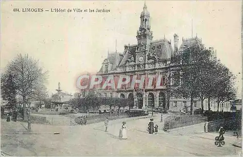 Cartes postales Limoges L Hotel de Ville et les Jardins