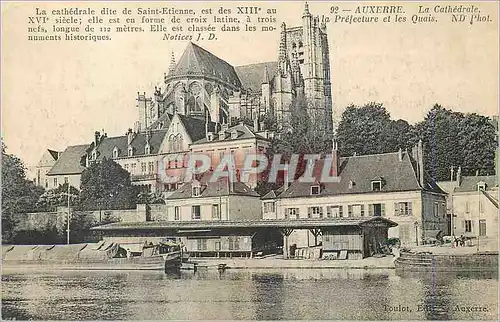 Ansichtskarte AK Auxerre La Cathedrale la Prefecture et les Quais