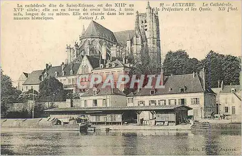 Cartes postales Auxerre La Cathedrale la Prefecture et les Quais
