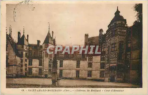 Ansichtskarte AK Saint Amand Montrond Cher Chateau de Meillant Cour d Honneur