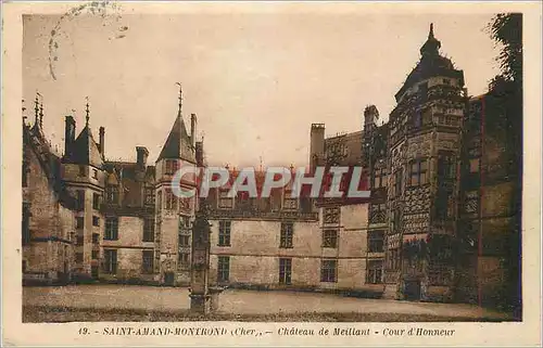 Cartes postales Saint Amand Montrond Cher Chateau de Meillant Cour d Honneur