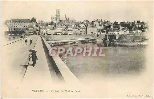 Cartes postales Nevers Vue prise du Pont de Loire (carte 1900)