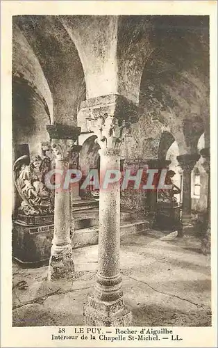 Ansichtskarte AK Le Puy Rocher d Aiguilhe Interieur de la Chapelle St Michel