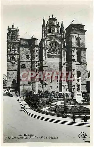 Cartes postales moderne Rodez La Cathedrale xiii et xv siecles