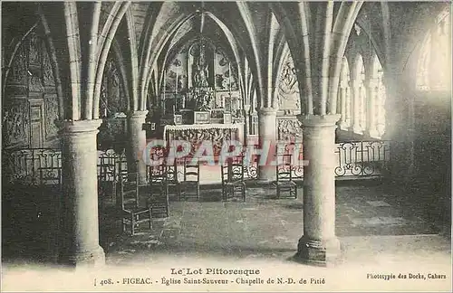Cartes postales Le Lot Pittoresque Figeac Eglise Saint Sauveur Chapelle de N D de Pitie