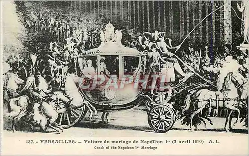 Cartes postales Versailles Voiture du mariage de Napoleon