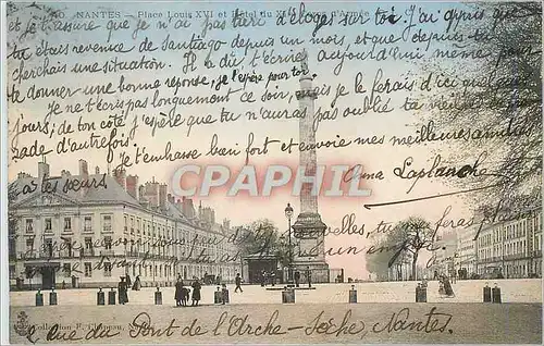 Ansichtskarte AK Nantes Place Louis XVI et Hotel