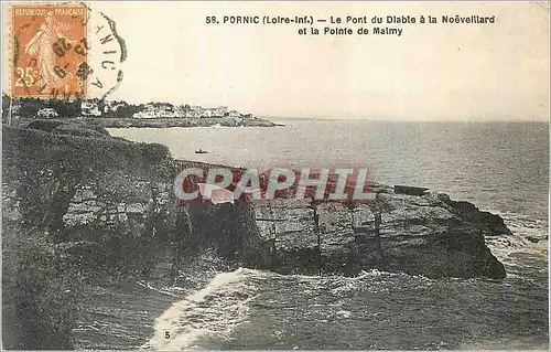 Cartes postales Pornic Loire Le Pont du Diable a la Noevelilard et la Pointe de Malmy