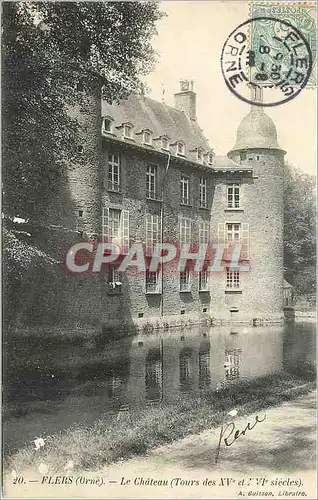 Cartes postales Flers Orne Le Chateau Tours des xv et xvi siecles