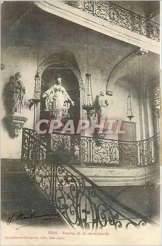Cartes postales Sees Escalier N D de la Garde (carte 1900)