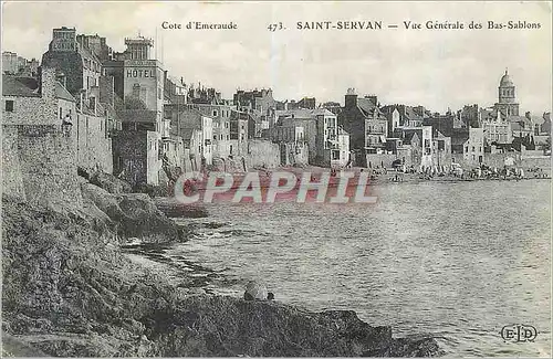 Cartes postales Cote d Emeraude Saint Servan Vue generale des Bas Sablons
