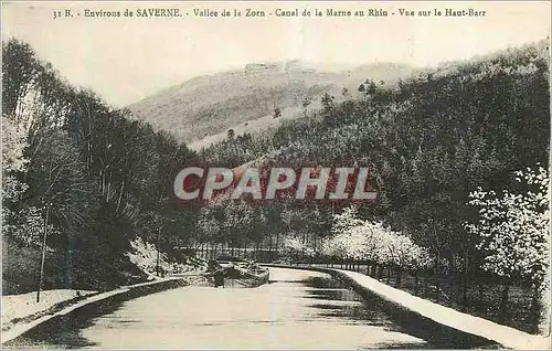 Cartes postales Environs de Saverne Vallee de la Zorn Canal de la Marne an Rhin Vue sur le Haut Barr