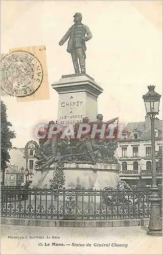 Cartes postales Le Mans Statue du General Chanzy Militaria