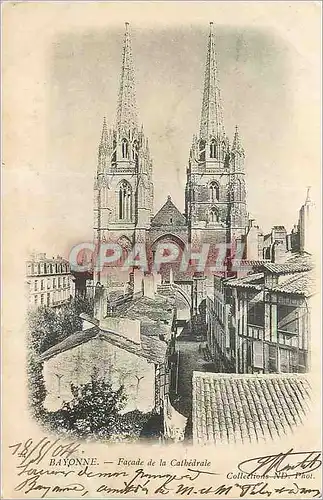 Cartes postales Bayonne Facade de la Cathedrale (carte 1900)