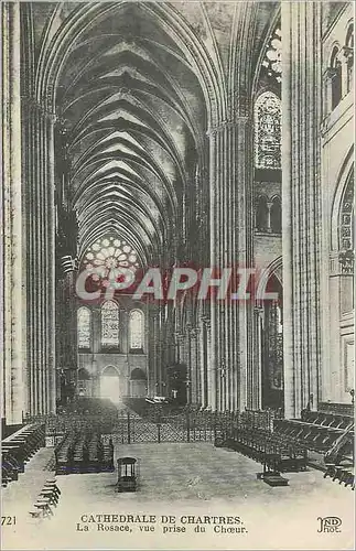 Cartes postales Cathedrale de Chartres Le Rosace vue prise du Choeur