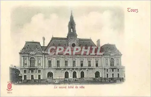 Cartes postales Tours Le nouvel hotel de ville (carte 1900)