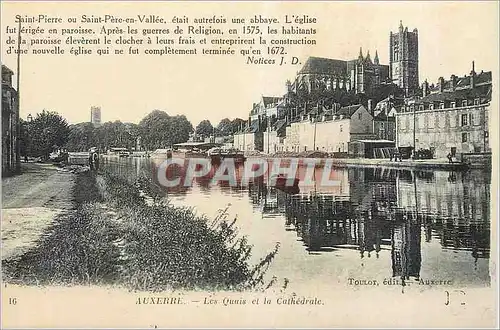 Ansichtskarte AK Auxerre Les Quais et la Cathedrale