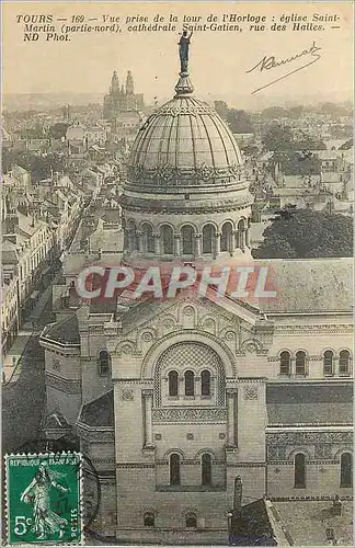 Ansichtskarte AK Tours Vue prise de la tour de l Horloge eglise Saint Martin partie nord cathedrale Saint Gatien