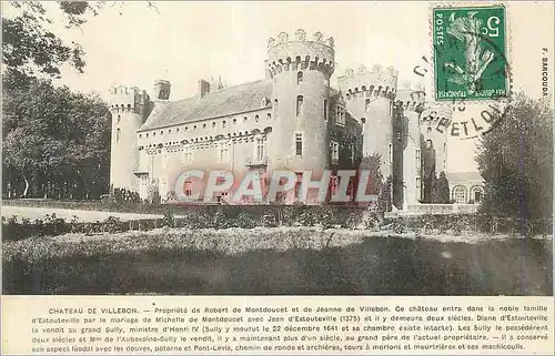 Cartes postales Chateau de Villebon Propriete de Robert de Montdoucet et de Jeanne de Villebon