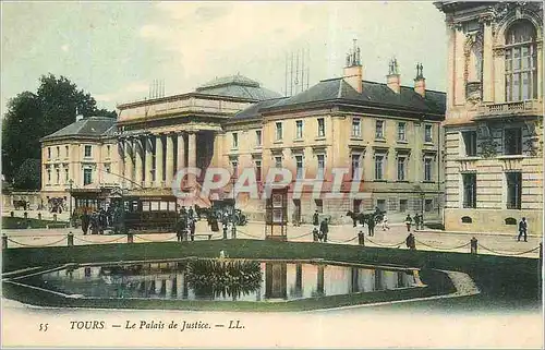 Ansichtskarte AK Tours Le Palais de Justice Tramway