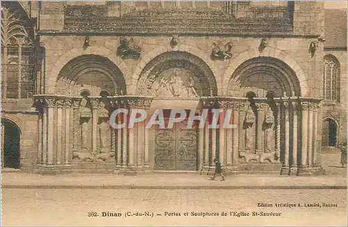Cartes postales Dinan C du N Portes et Sculptures de l Eglise St Sauveur
