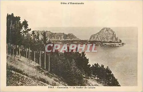 Cartes postales Cote d Emeraude Cancale Le Rocher de Cancale