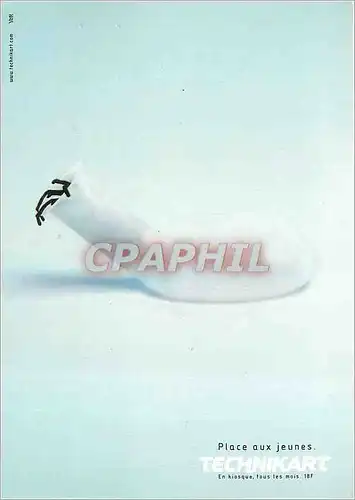 Cartes postales moderne Place aux jeunes Technikart En kiosque tous les mois Technikart culture et societe