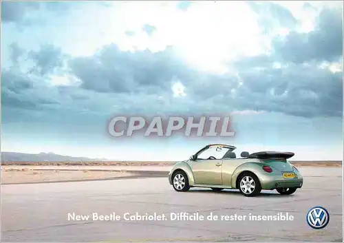 Cartes postales moderne New Beetle Cabriolet Difficule de rester insensible Decouvrez la New Beetle Cabriolet sur www vo