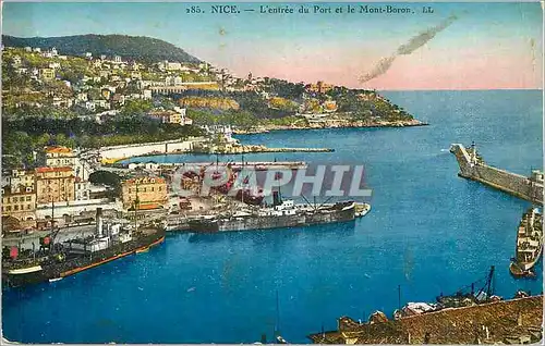 Cartes postales Nice L entree du Port et le Mont Boron