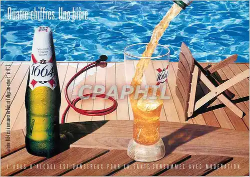 Cartes postales moderne Quatre chiffres Une biere L abus d alcohol est dangereux pour la sante consommez avec moderation