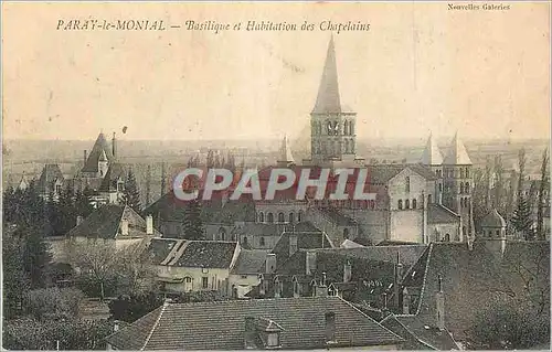 Cartes postales Paray le Monial Basilique et Habitation des Chapelains