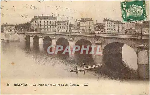 Ansichtskarte AK Roanne Le Pont sur la Loire vu du Coteau